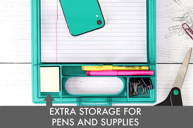 Dexas Clipcase Storage Clipboard with Handle, Aquamarine - Image 4